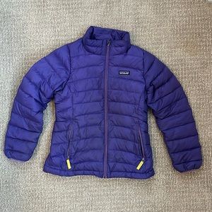Patagonia Purple Girls Medium 10 Down Sweater Jacket